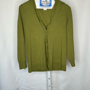 J. Crew Moss Green Cardigan Sweater